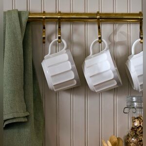 NEW Anthropologie The Latte Stoneware Mug: Boulevard Edition in neutral/taupe